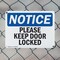 Signmission Please Keep Door Locked, 14 in W x Rectangle, Plastic OS-2PACK-NS-P-1014-L-17470 - alternate 5